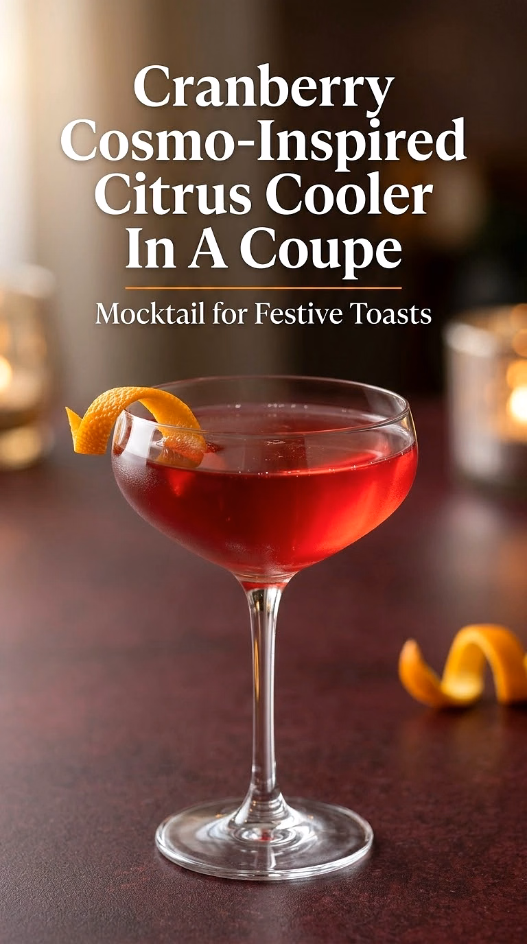 Cranberry Cosmo-Inspired Citrus Cooler In A Coupe