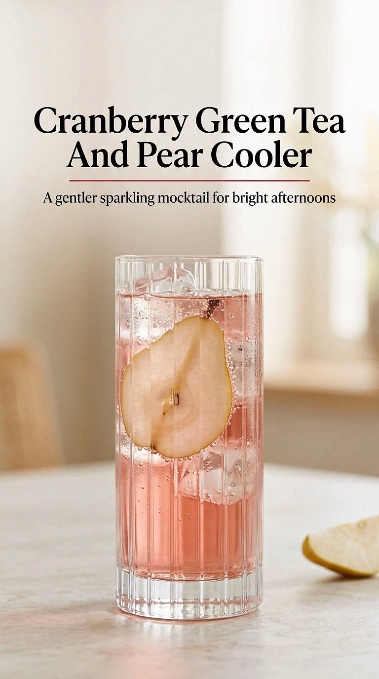 Cranberry Green Tea And Pear Cooler