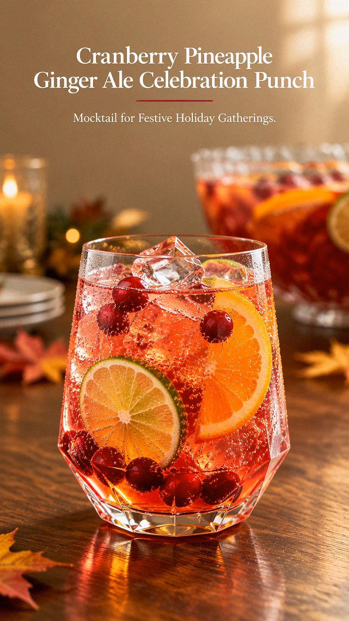 Cranberry Pineapple Ginger Ale Celebration Punch