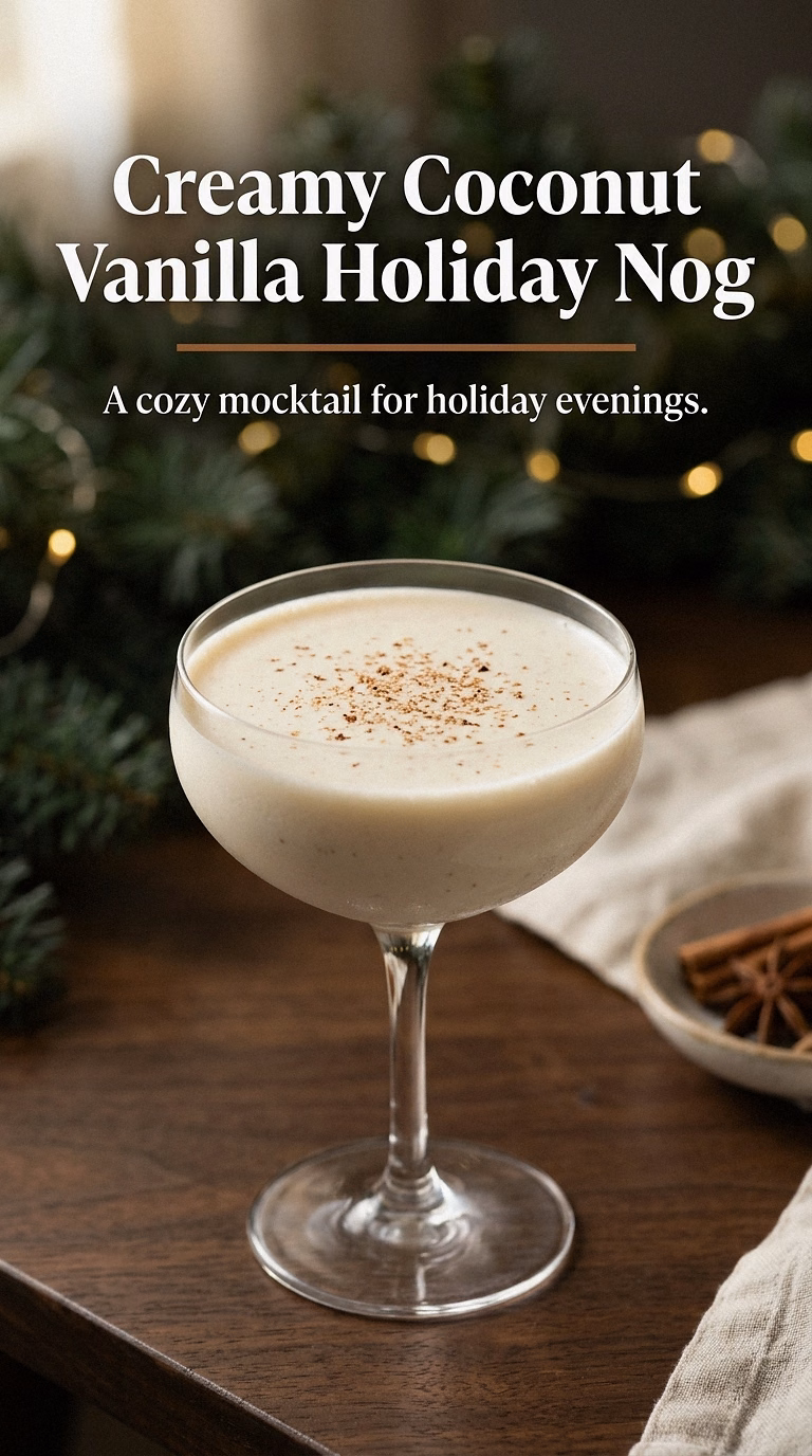 Creamy Coconut Vanilla Holiday Nog