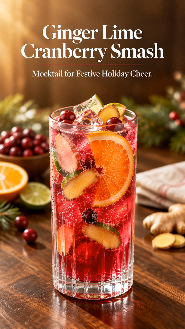Ginger Lime Cranberry Smash