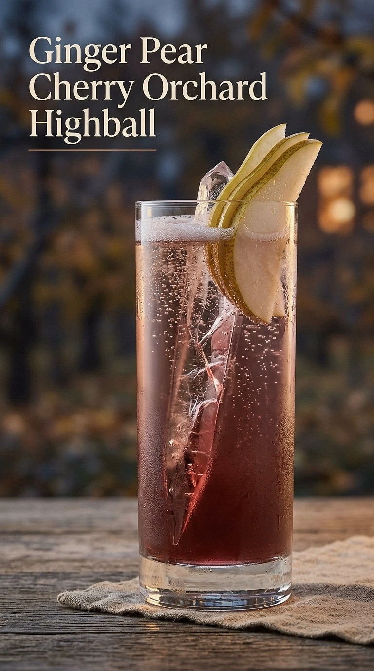 Ginger Pear Cherry Orchard Highball