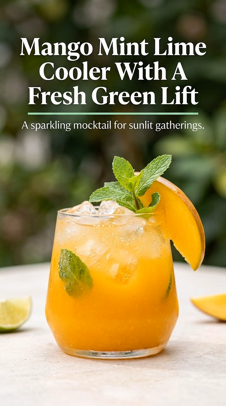 Mango Mint Lime Cooler With A Fresh Green Lift
