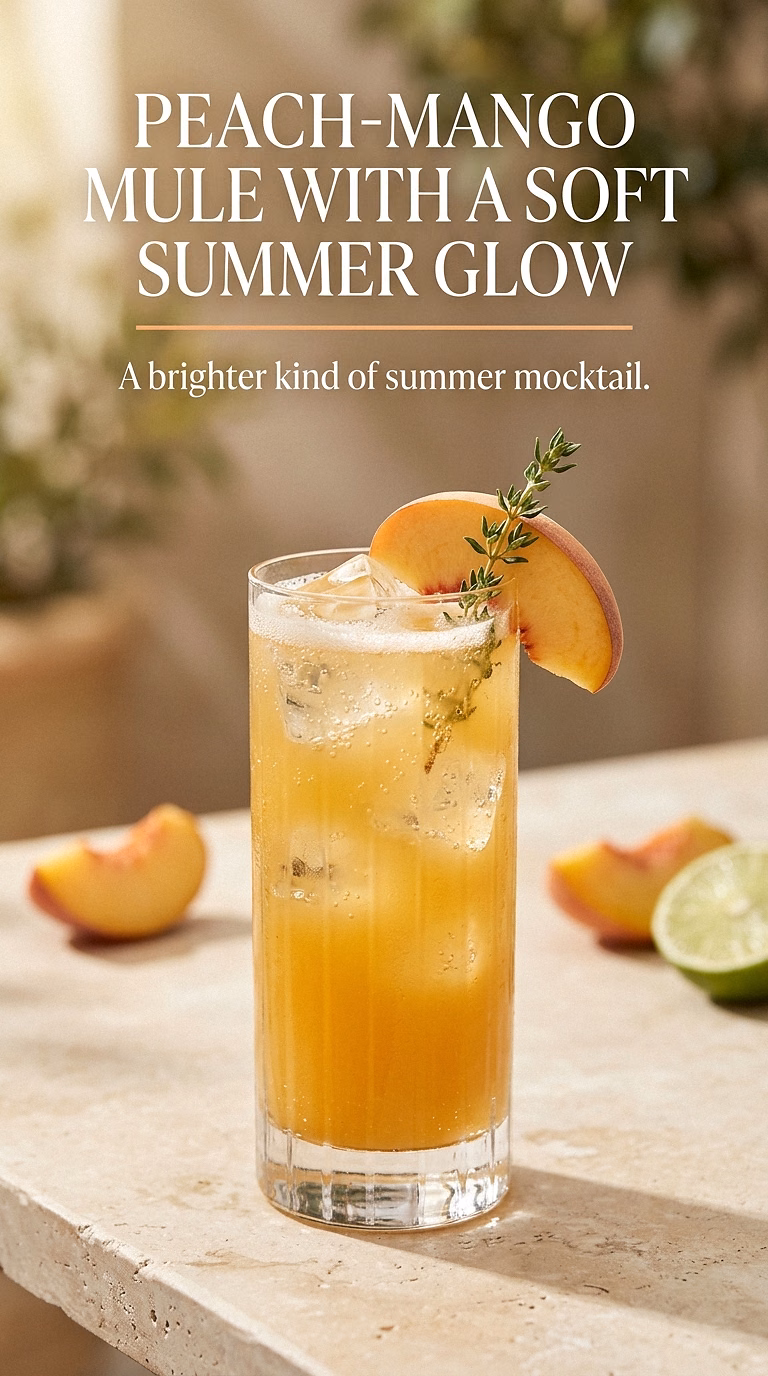 Peach-Mango Mule With A Soft Summer Glow