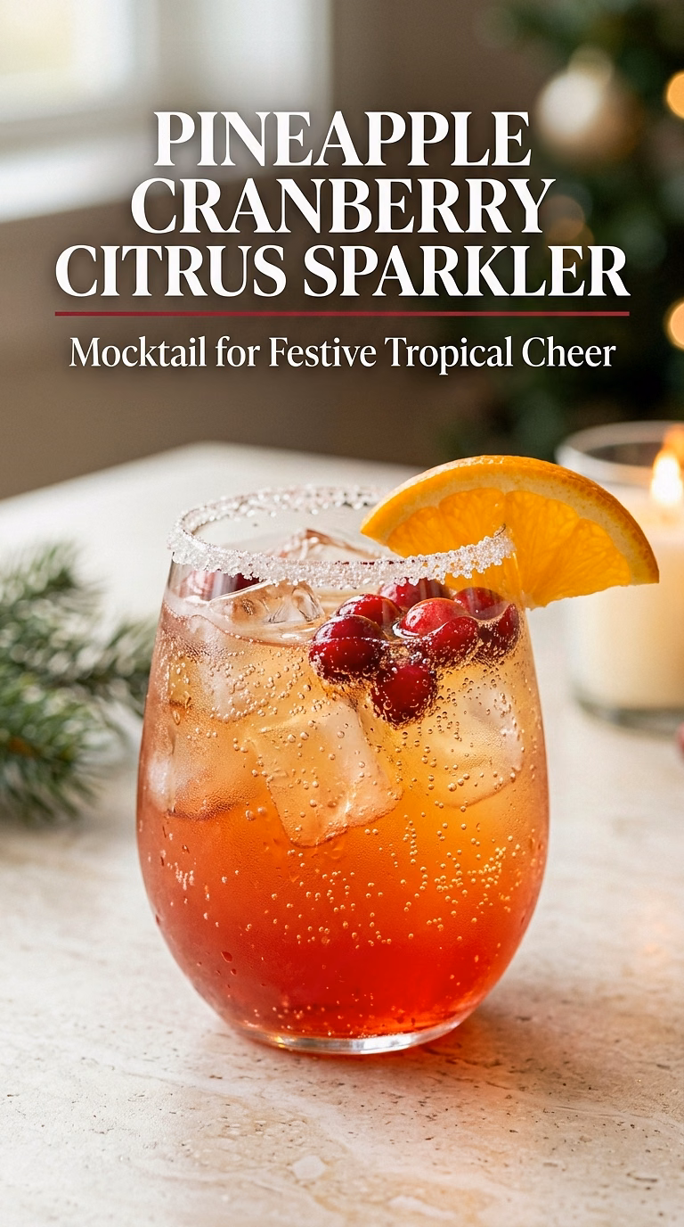 Pineapple Cranberry Citrus Sparkler