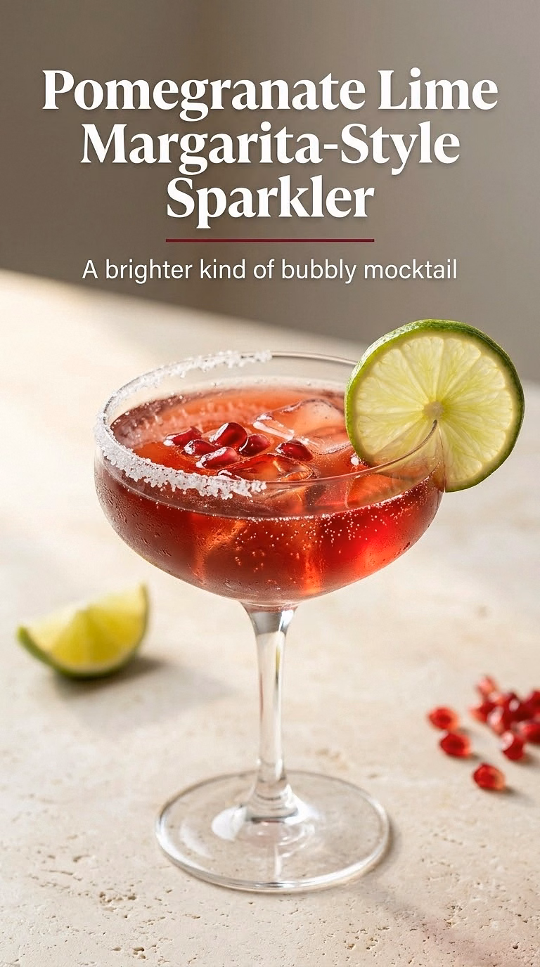 Pomegranate Lime Margarita-Style Sparkler