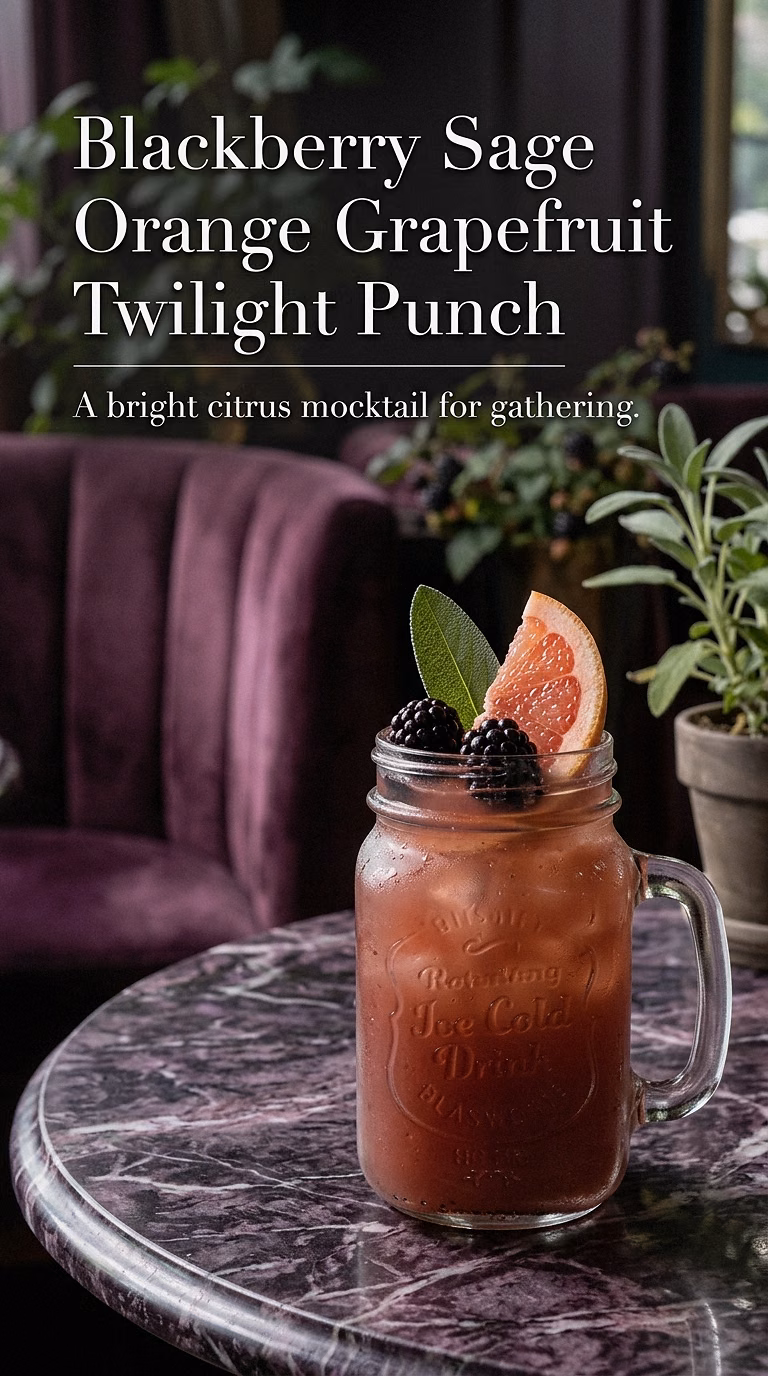 Blackberry Sage Orange Grapefruit Twilight Punch