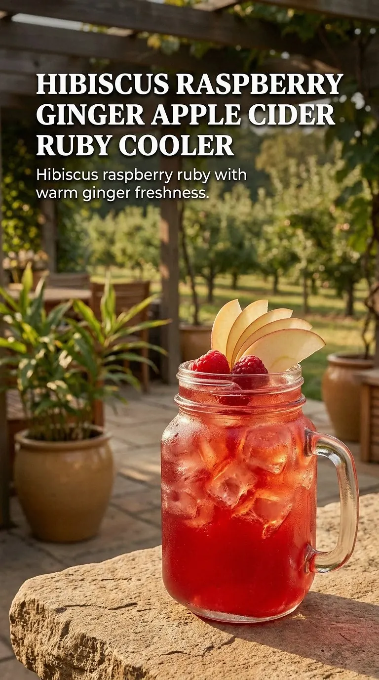 Hibiscus Raspberry Ginger Apple Cider Ruby Cooler