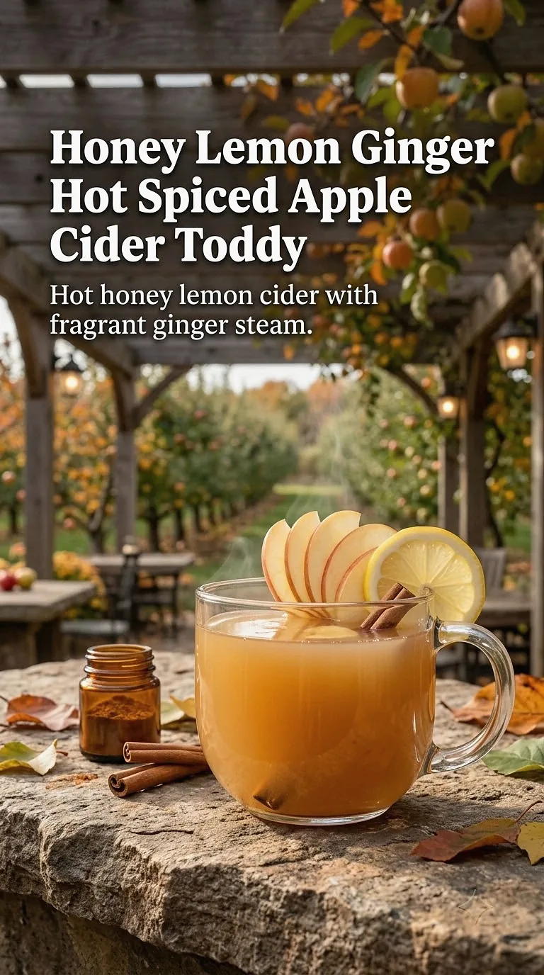 Honey Lemon Ginger Hot Spiced Apple Cider Toddy