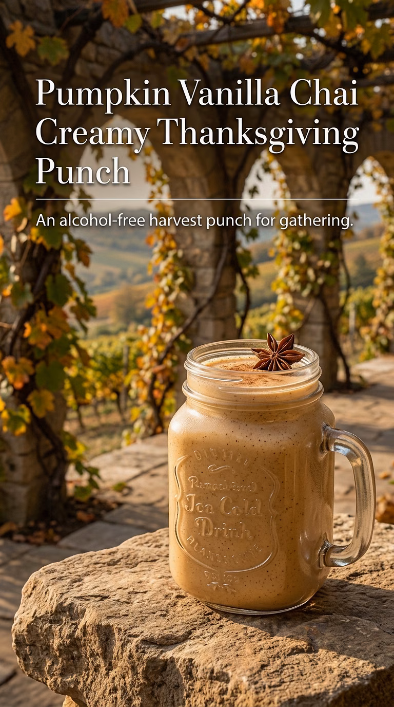Pumpkin Vanilla Chai Creamy Thanksgiving Punch