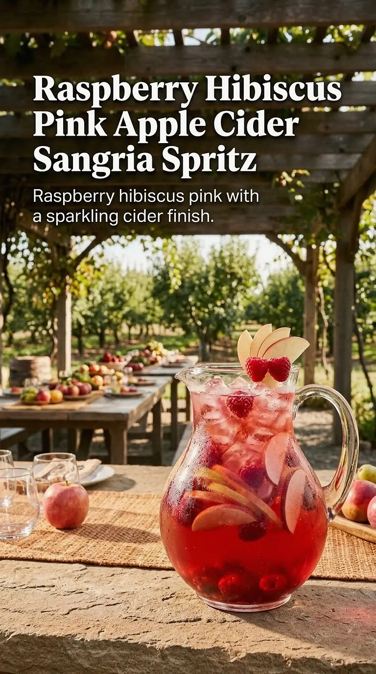 Raspberry Hibiscus Pink Apple Cider Sangria Spritz
