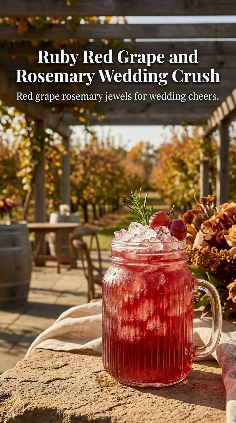 Ruby Red Grape and Rosemary Wedding Crush