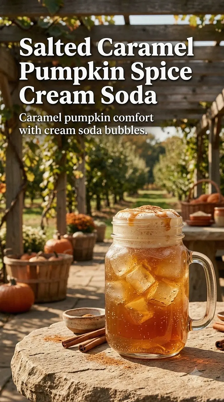 Salted Caramel Pumpkin Spice Cream Soda