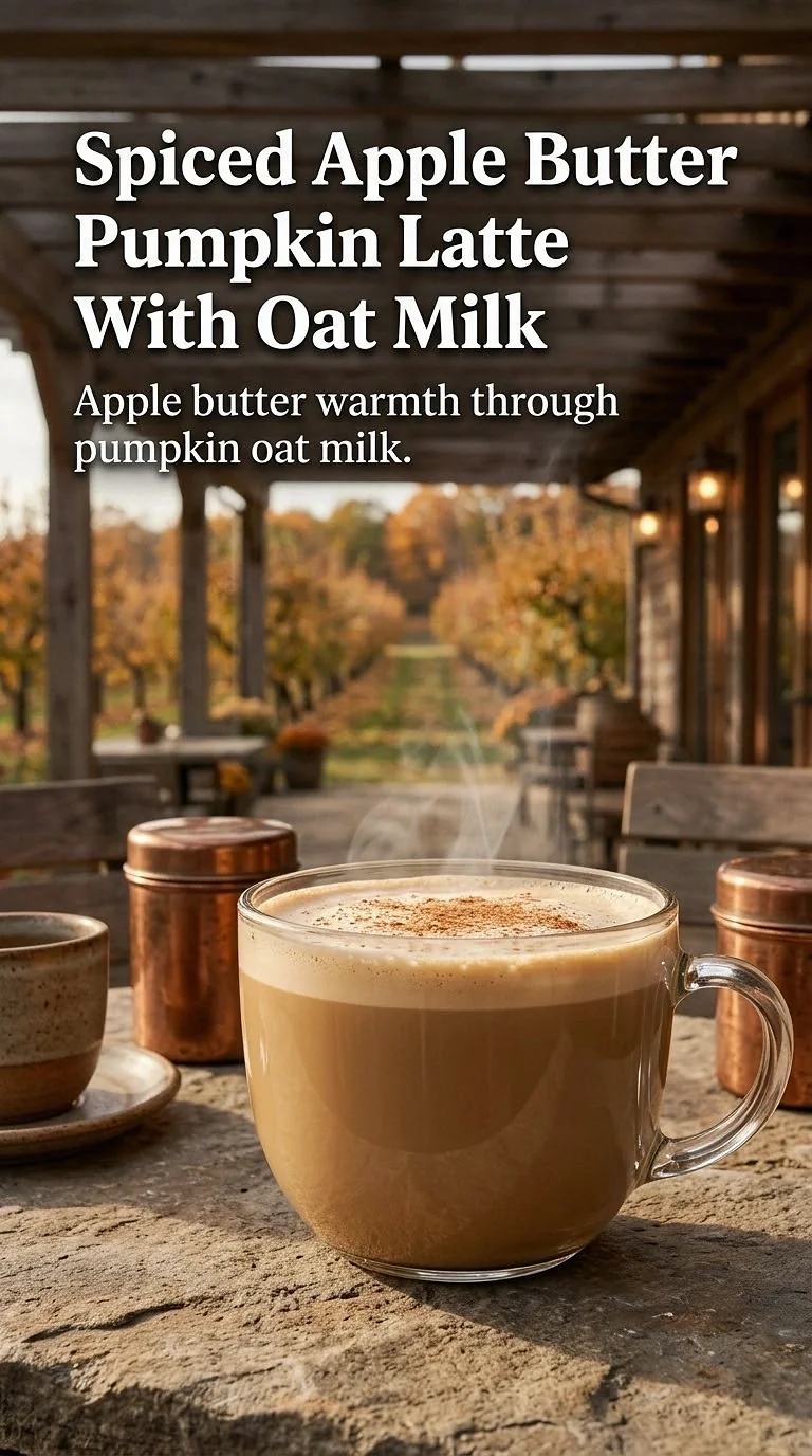 Spiced Apple Butter Pumpkin Latte With Oat Milk