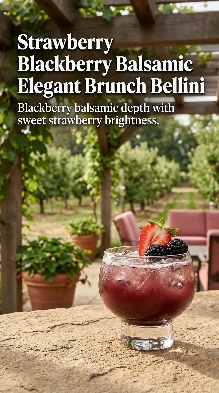 Strawberry Blackberry Balsamic Elegant Brunch Bellini
