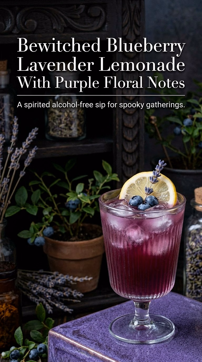Bewitched Blueberry Lavender Lemonade With Purple Floral Notes