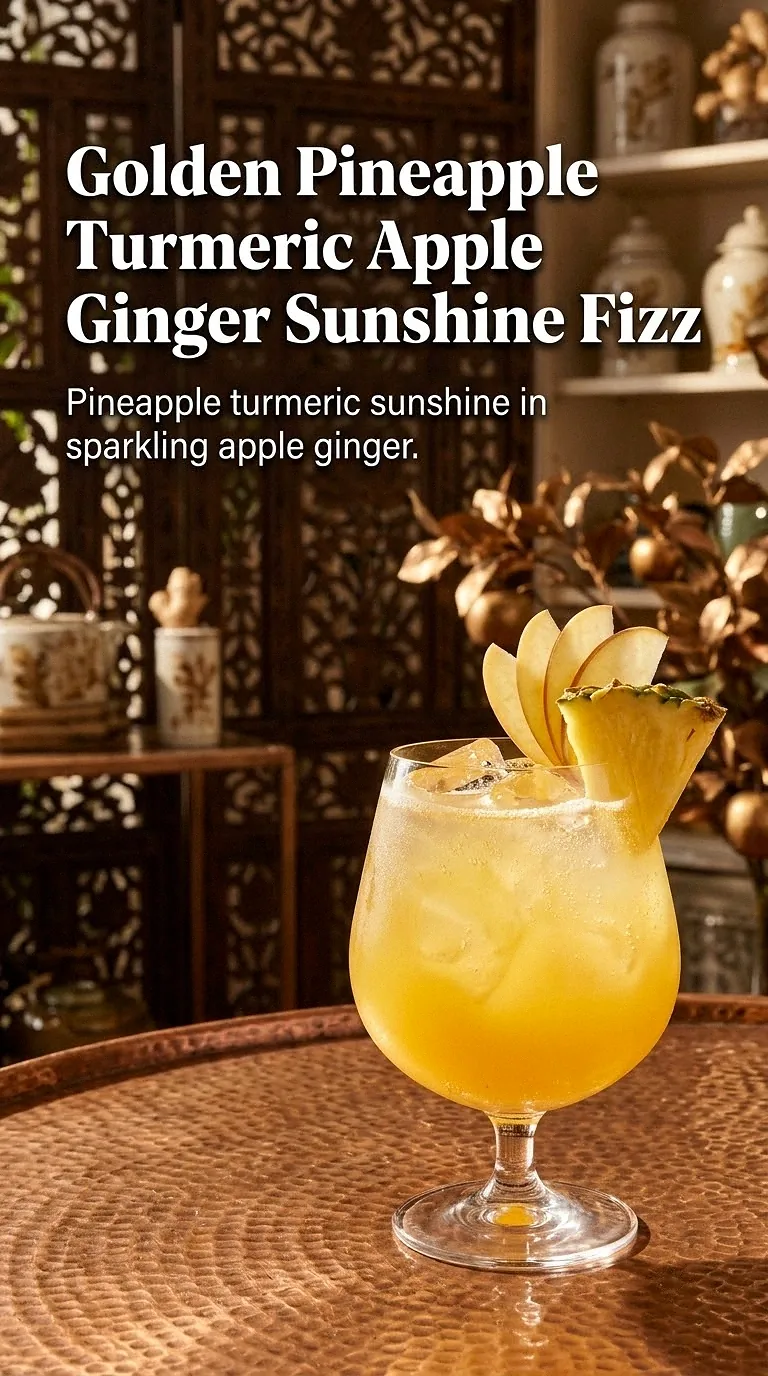 Golden Pineapple Turmeric Apple Ginger Sunshine Fizz