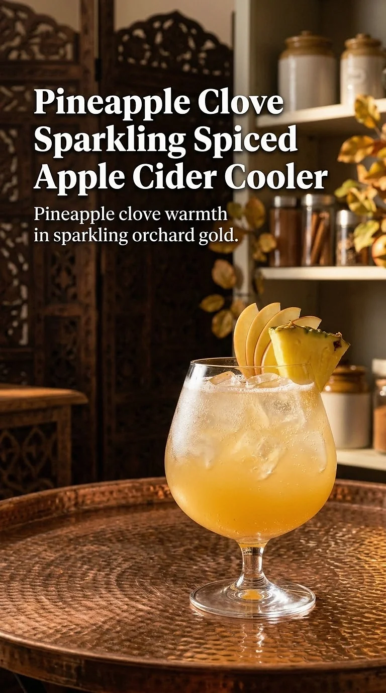 Pineapple Clove Sparkling Spiced Apple Cider Cooler