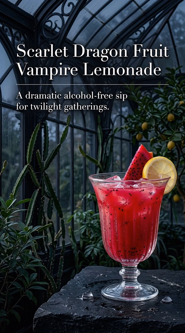 Scarlet Dragon Fruit Vampire Lemonade