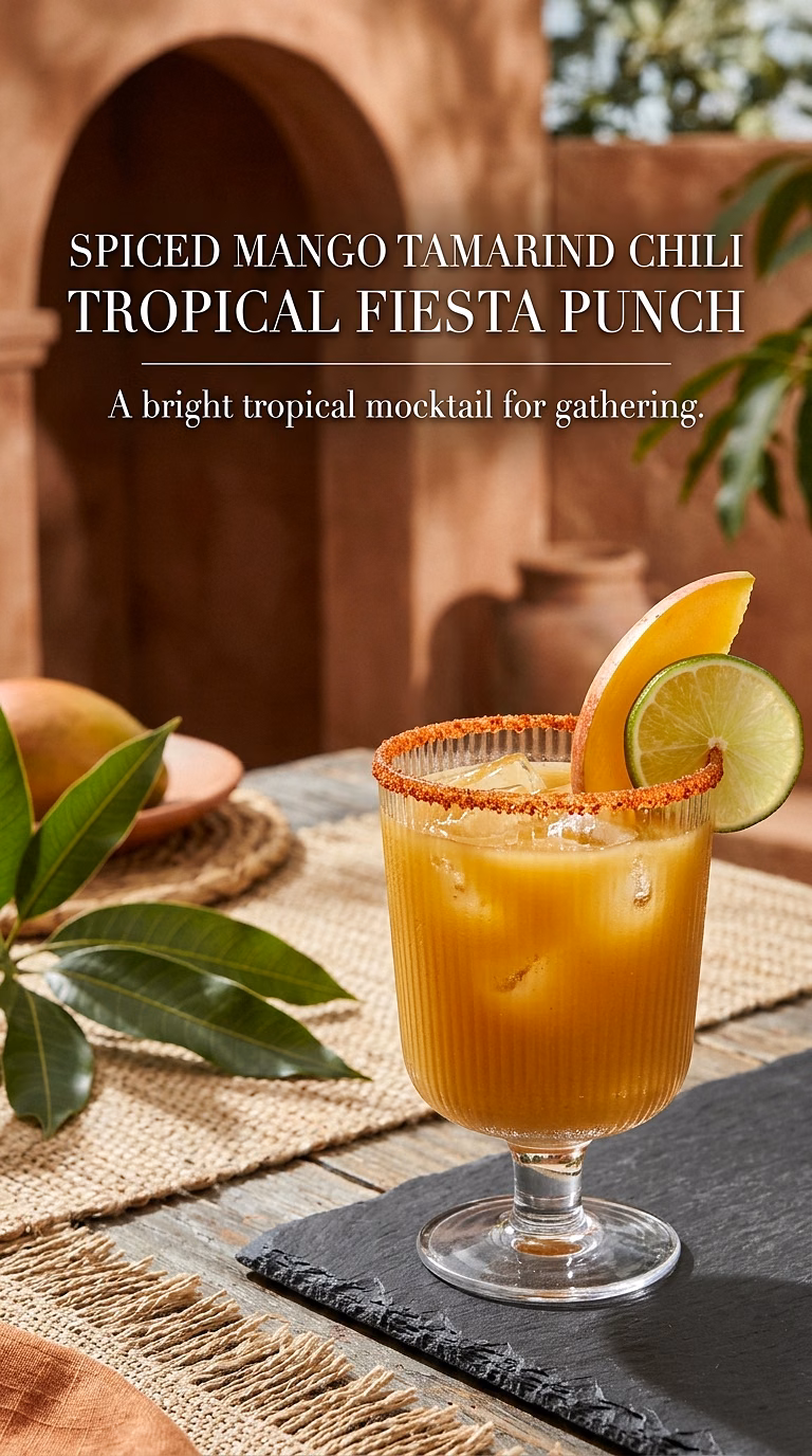 Spiced Mango Tamarind Chili Tropical Fiesta Punch