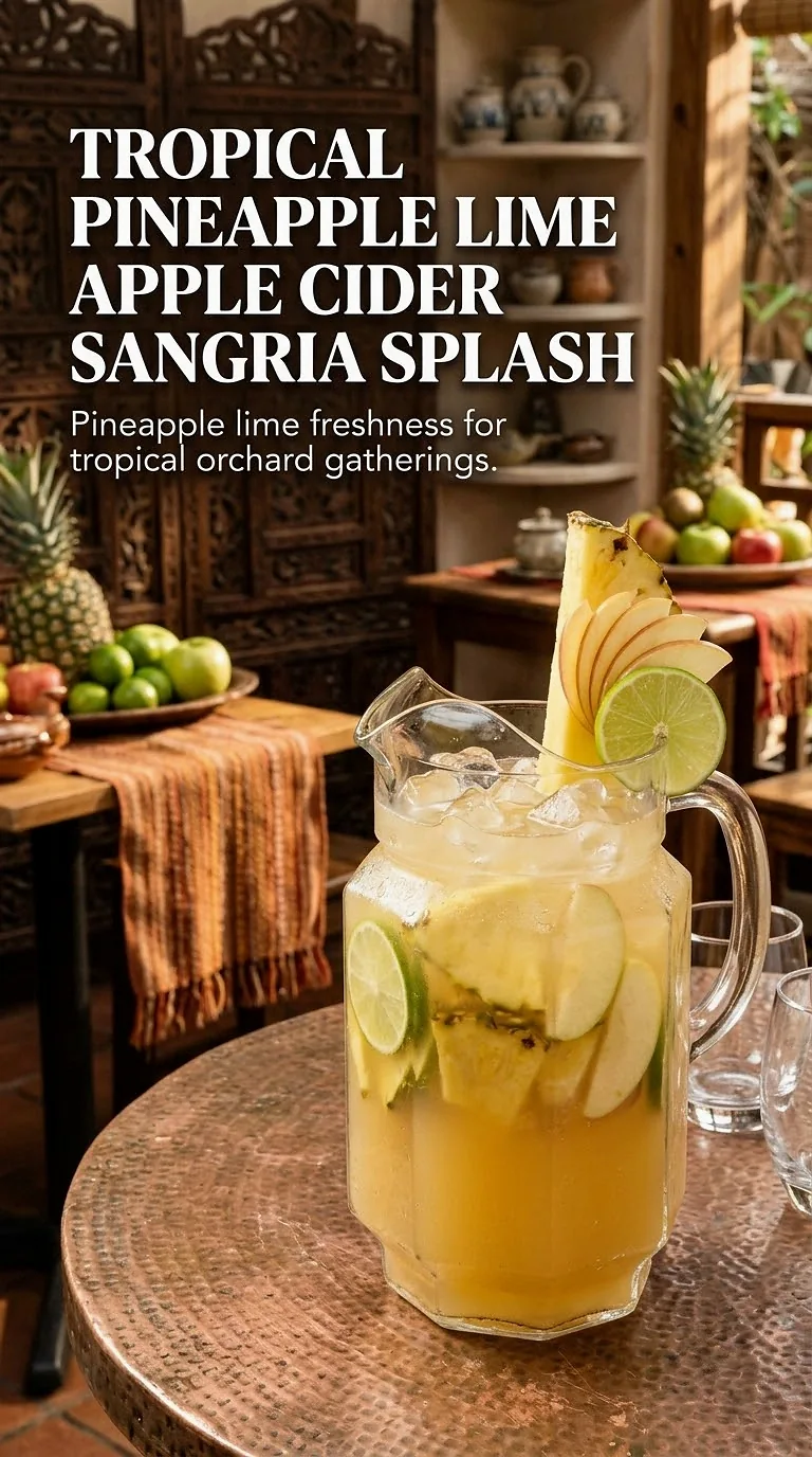 Tropical Pineapple Lime Apple Cider Sangria Splash