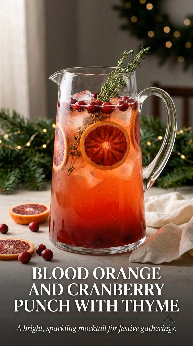 Blood Orange And Cranberry Punch With Thyme