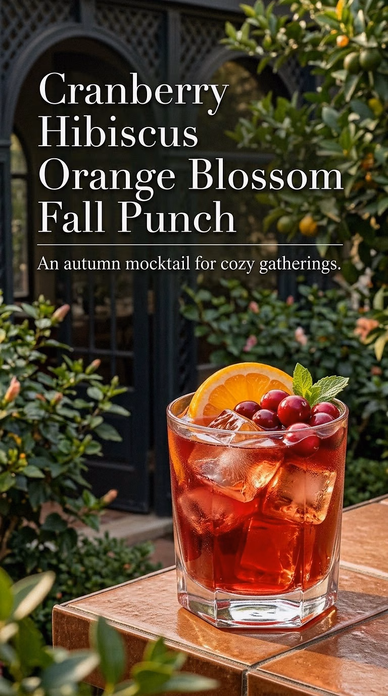 Cranberry Hibiscus Orange Blossom Fall Punch