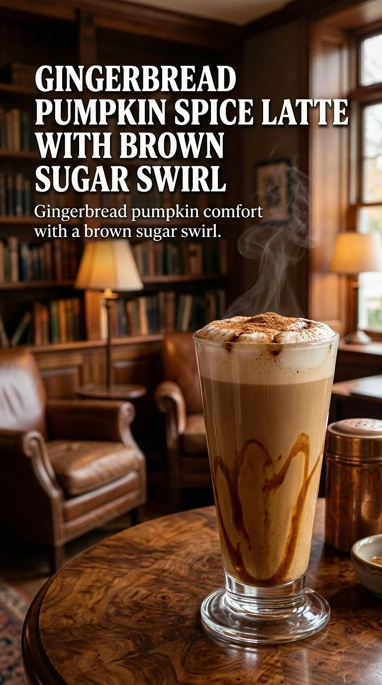 Gingerbread Pumpkin Spice Latte With Brown Sugar Swirl