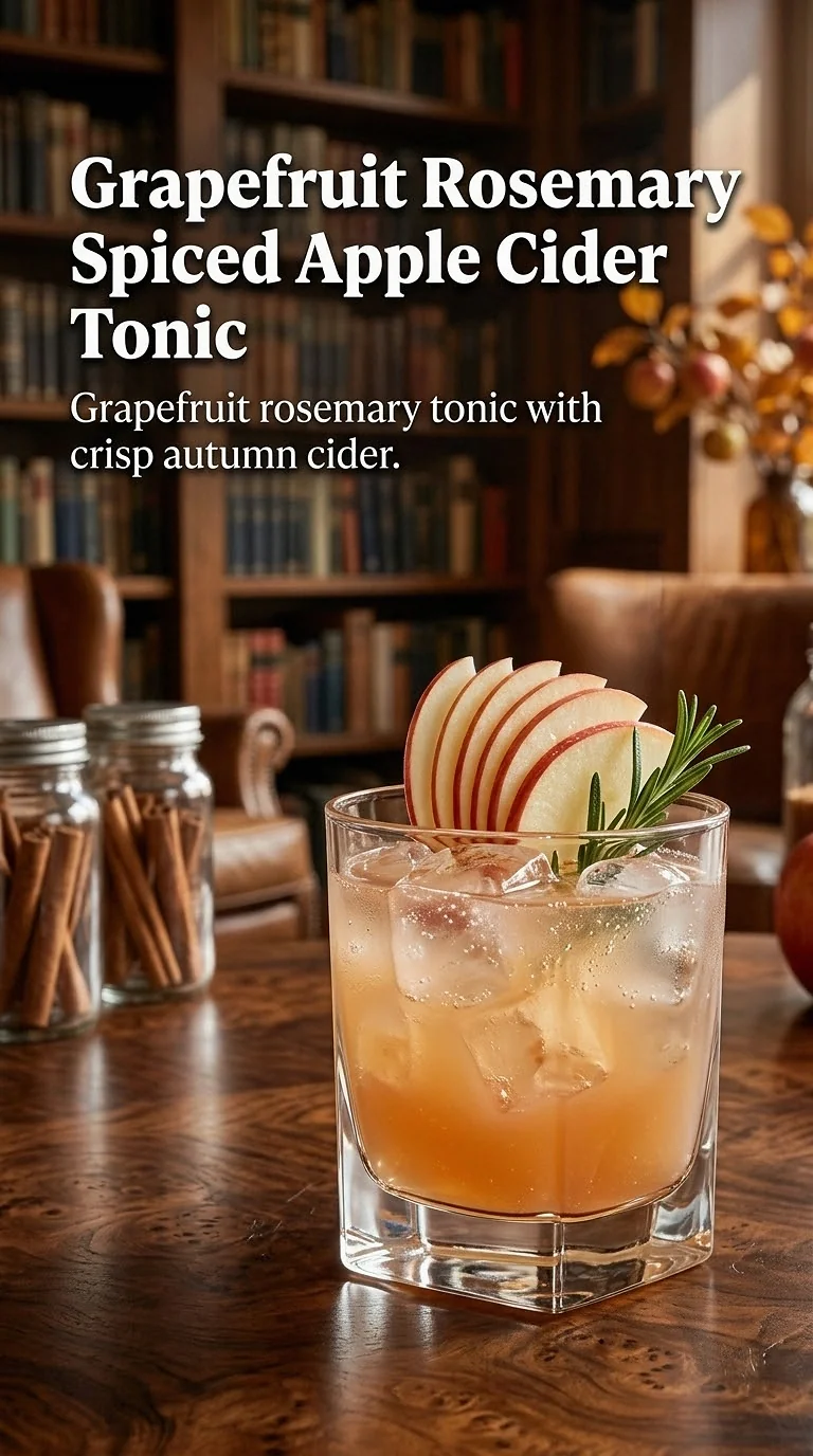 Grapefruit Rosemary Spiced Apple Cider Tonic