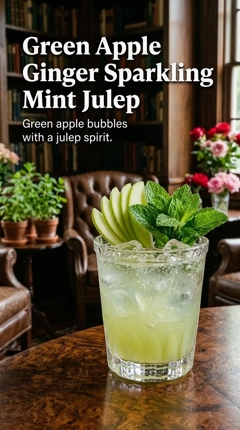 Green Apple Ginger Sparkling Mint Julep