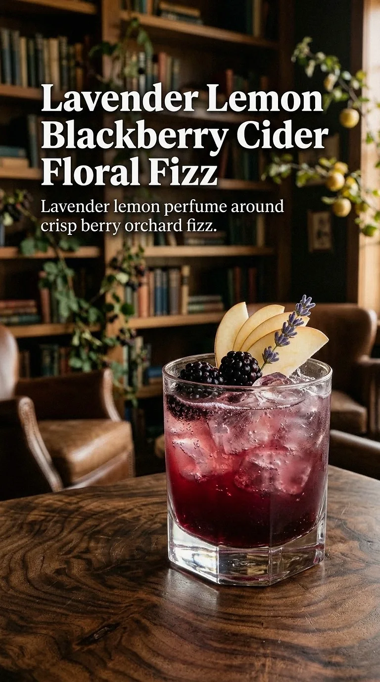 Lavender Lemon Blackberry Cider Floral Fizz