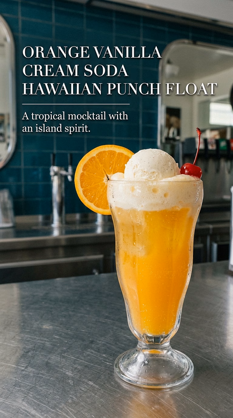 Orange Vanilla Cream Soda Hawaiian Punch Float