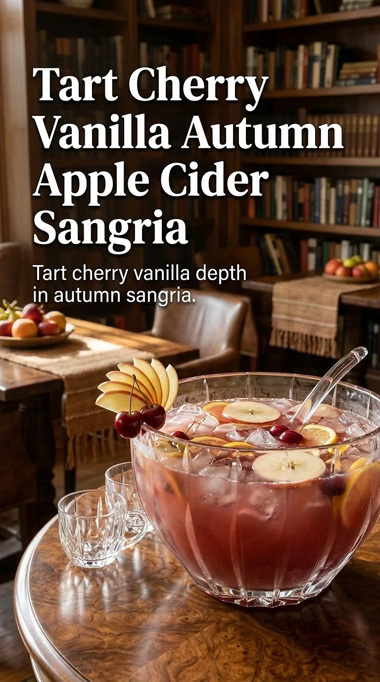 Tart Cherry Vanilla Autumn Apple Cider Sangria