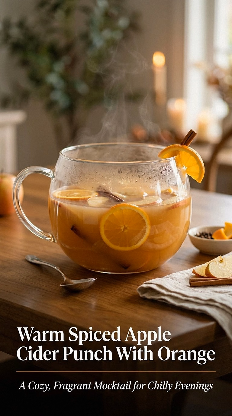 Warm Spiced Apple Cider Punch With Orange