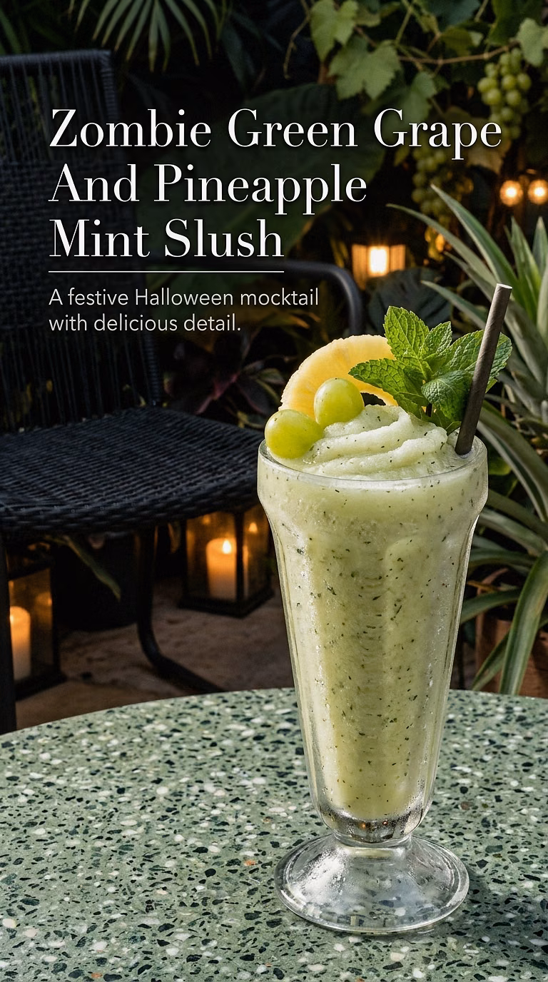 Zombie Green Grape And Pineapple Mint Slush