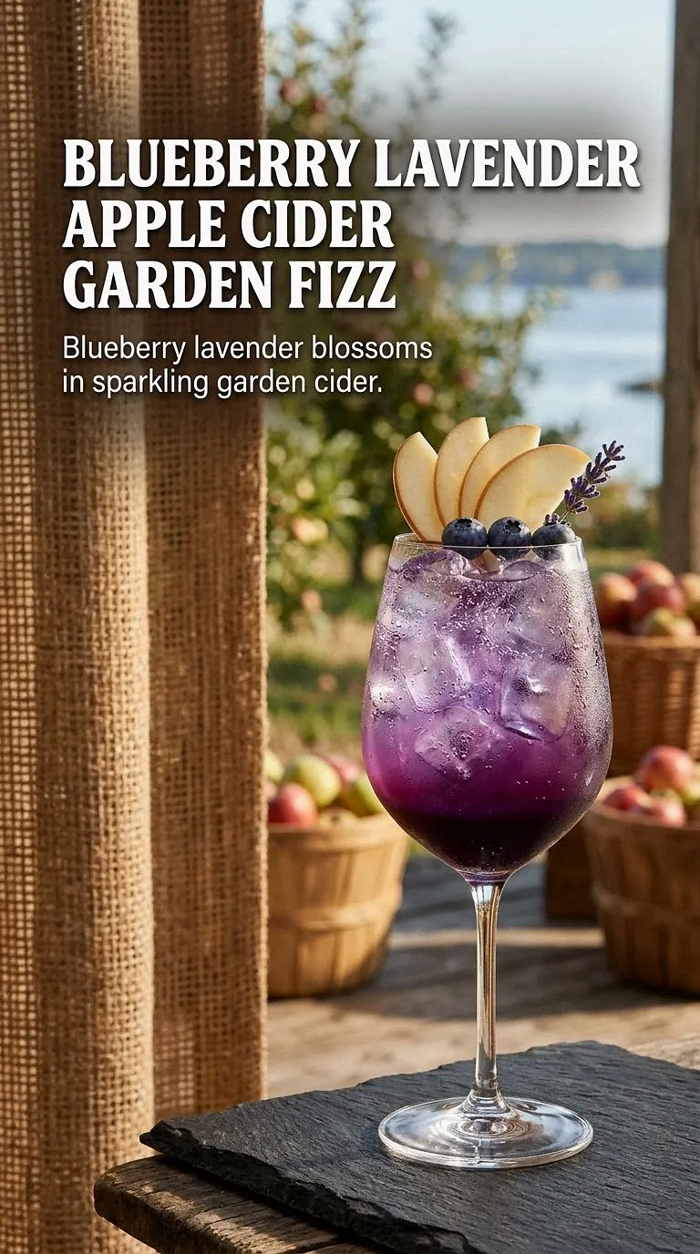 Blueberry Lavender Apple Cider Garden Fizz
