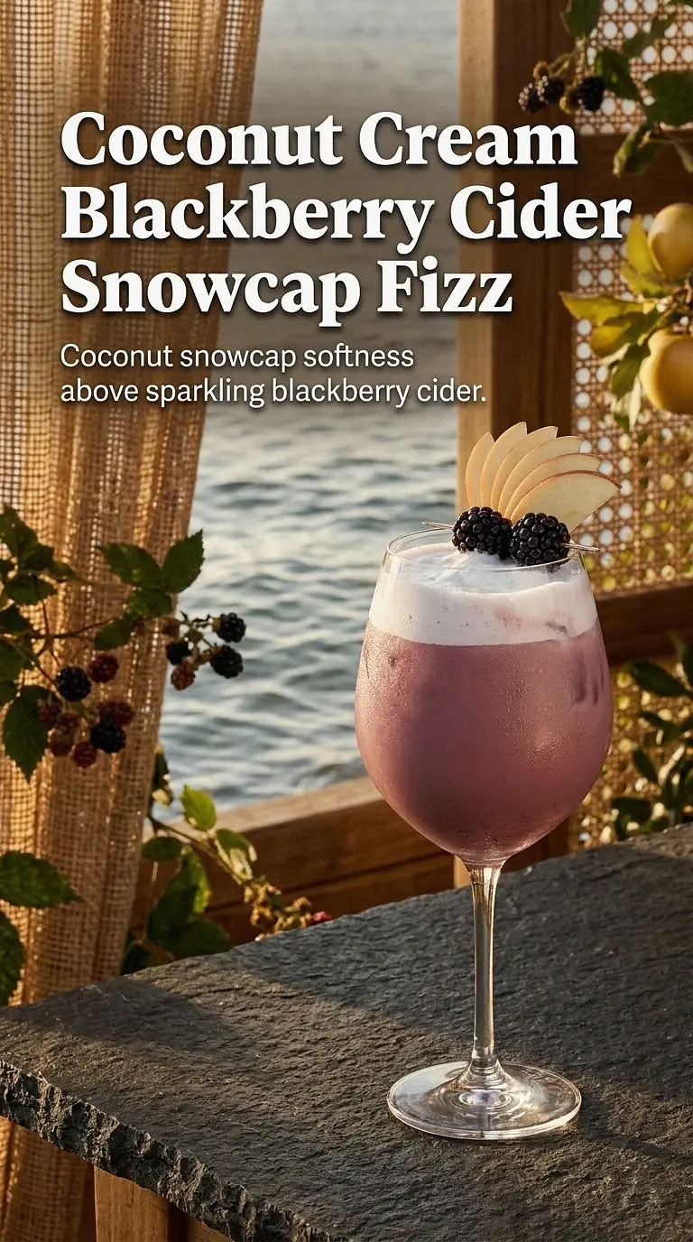 Coconut Cream Blackberry Cider Snowcap Fizz