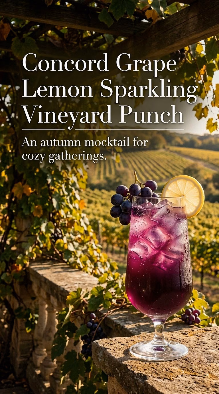 Concord Grape Lemon Sparkling Vineyard Punch
