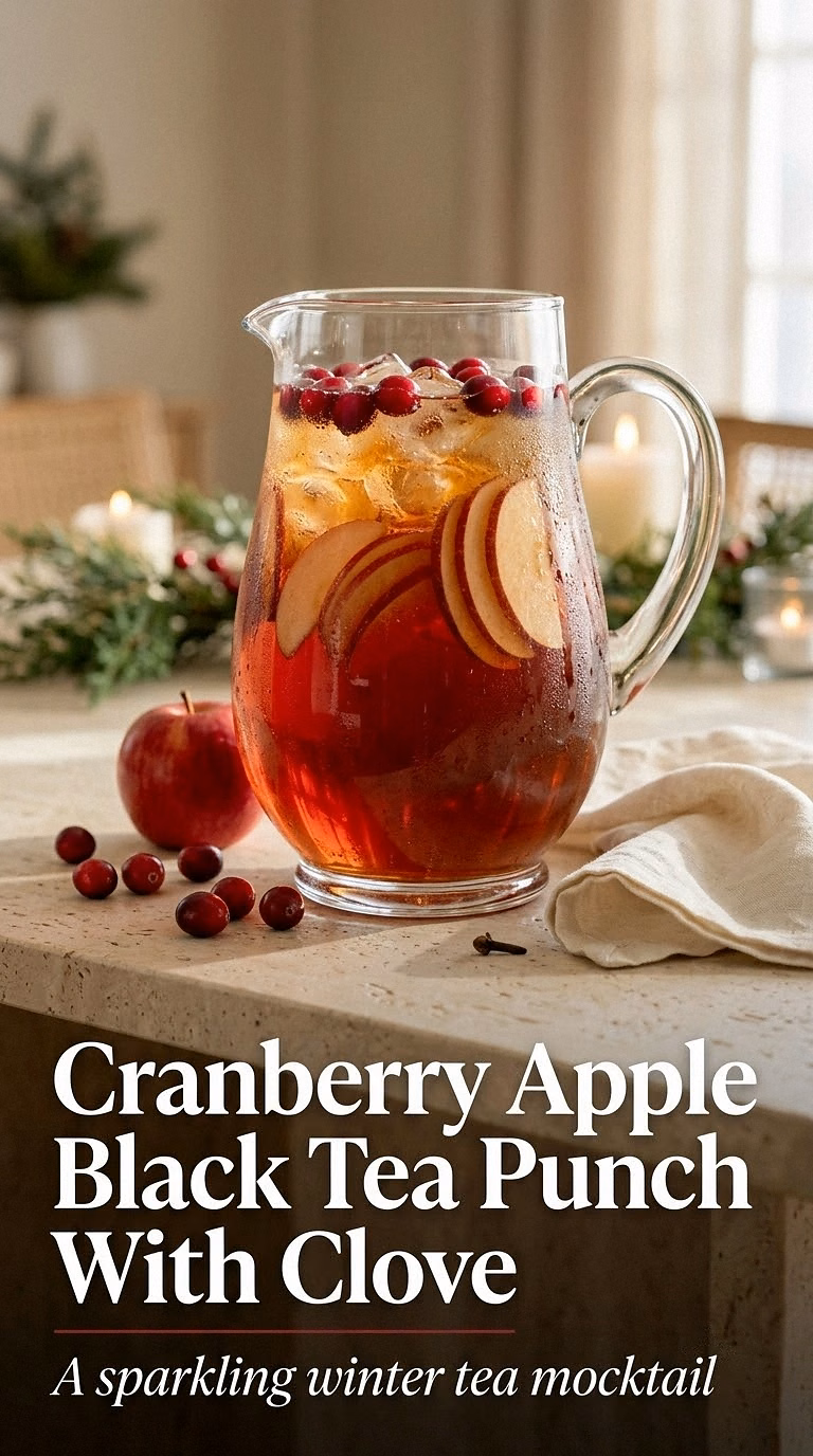Cranberry Apple Black Tea Punch With Clove
