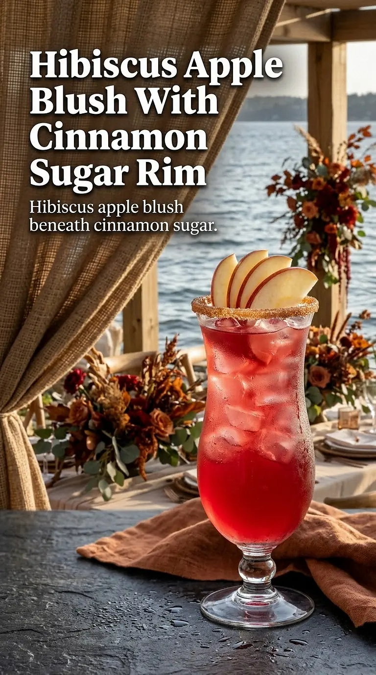 Hibiscus Apple Blush With Cinnamon Sugar Rim