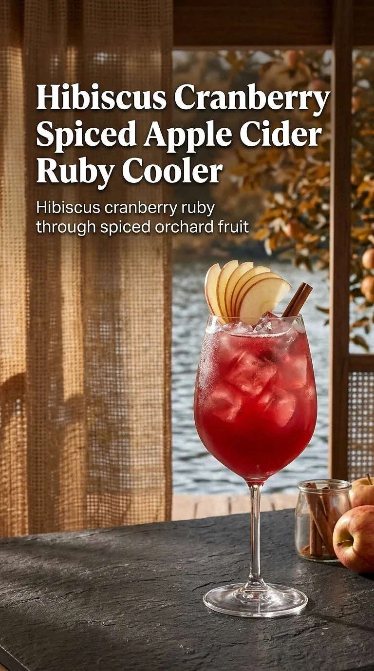 Hibiscus Cranberry Spiced Apple Cider Ruby Cooler