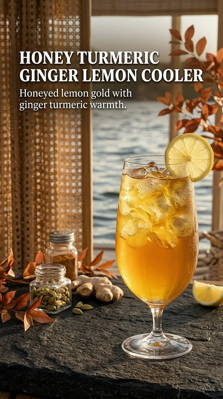 Honey Turmeric Ginger Lemon Cooler