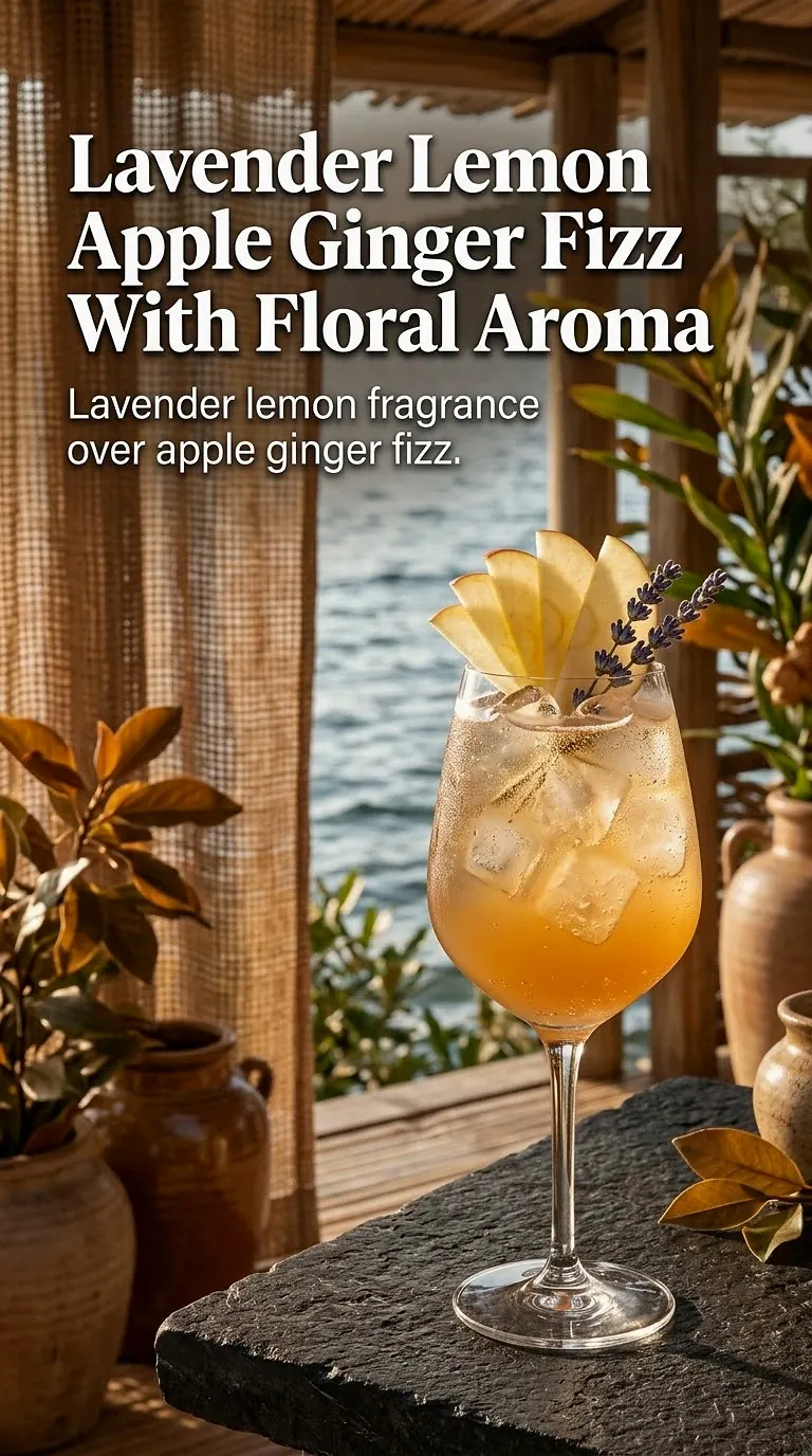 Lavender Lemon Apple Ginger Fizz With Floral Aroma