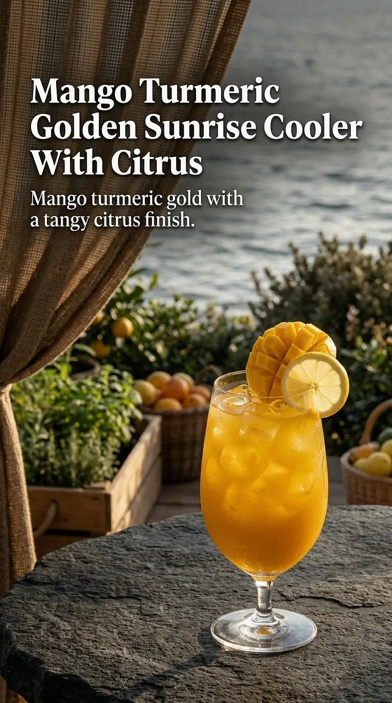 Mango Turmeric Golden Sunrise Cooler With Citrus