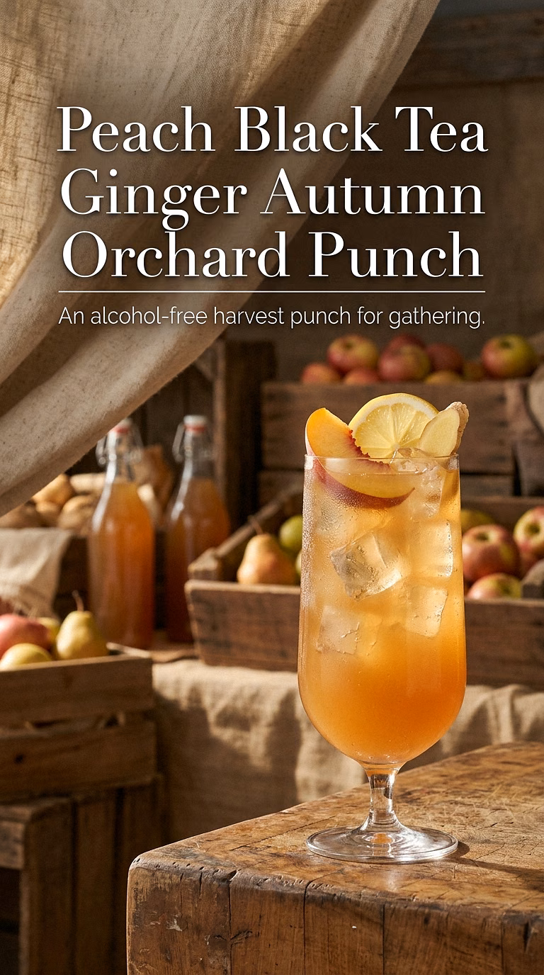 Peach Black Tea Ginger Autumn Orchard Punch