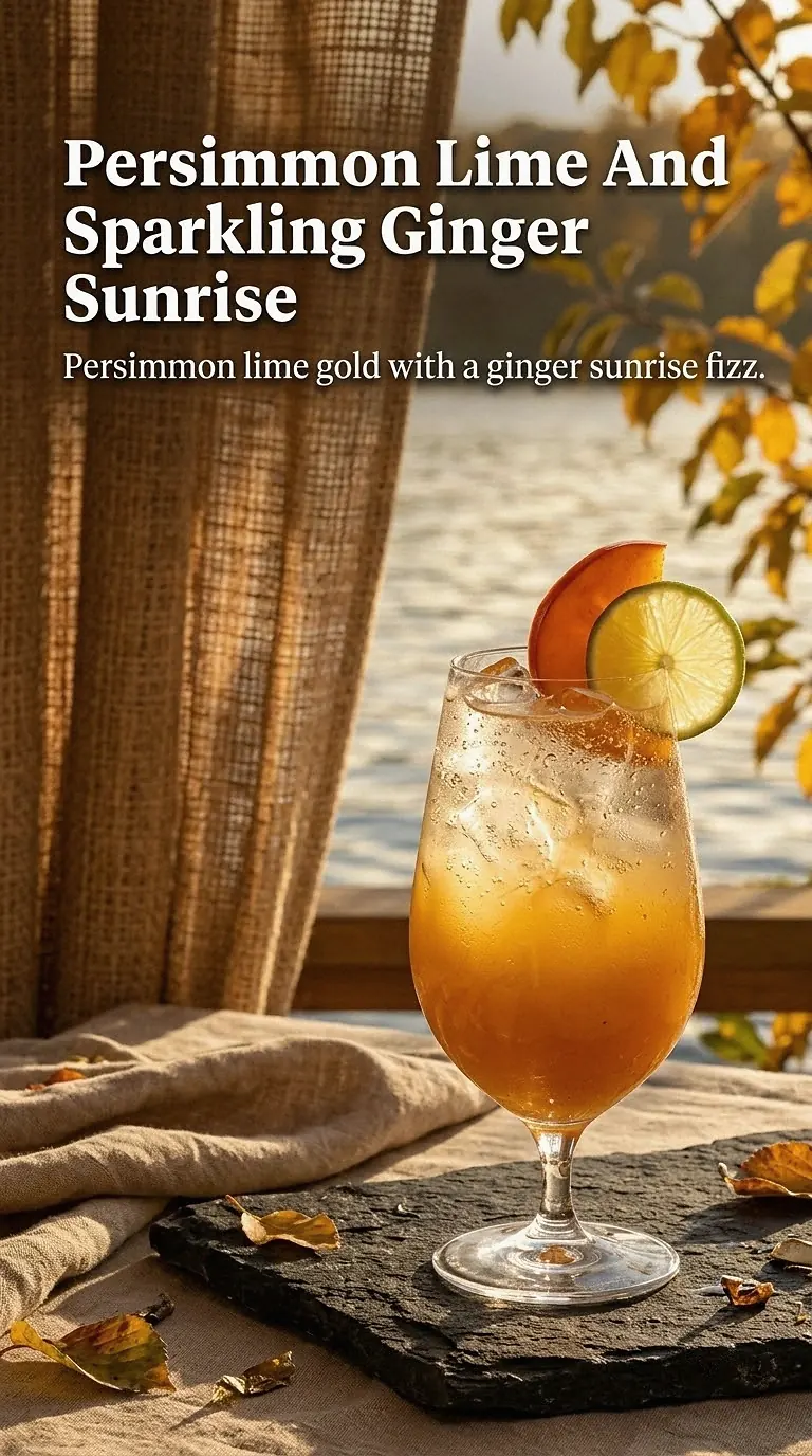 Persimmon Lime And Sparkling Ginger Sunrise