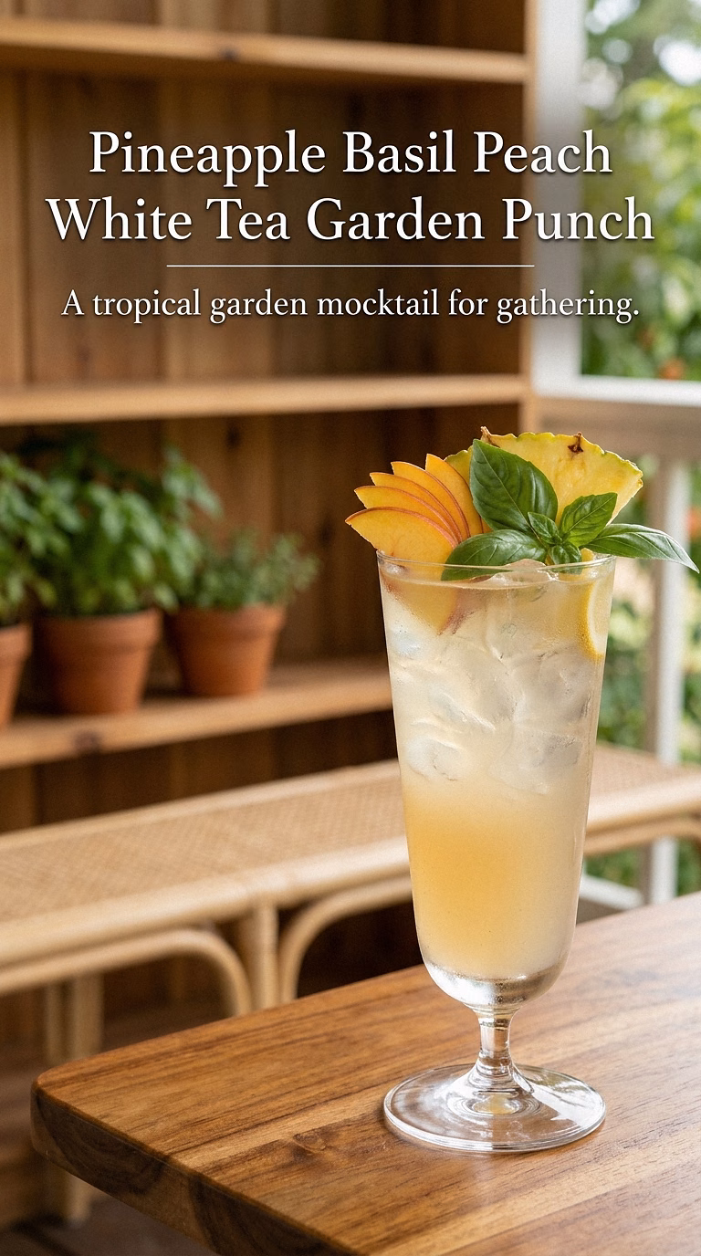 Pineapple Basil Peach White Tea Garden Punch