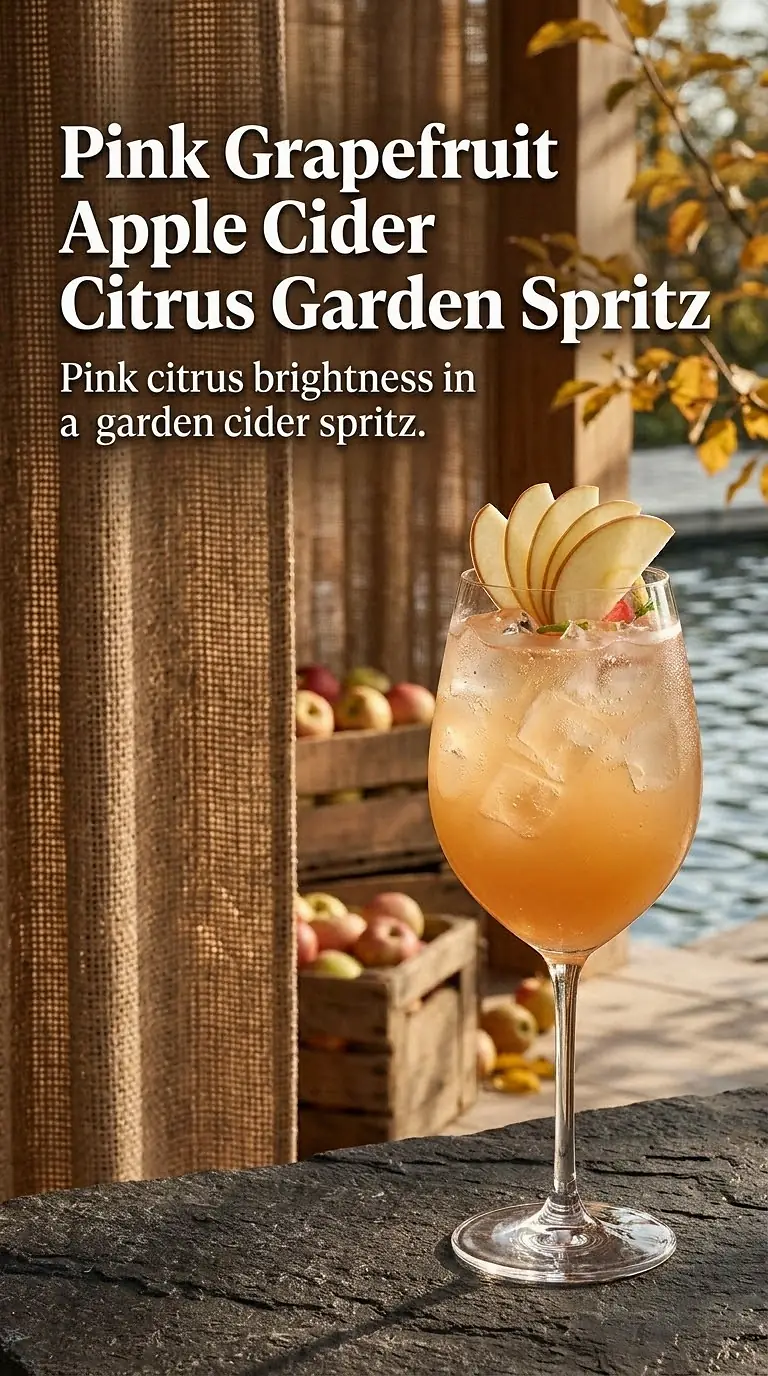Pink Grapefruit Apple Cider Citrus Garden Spritz