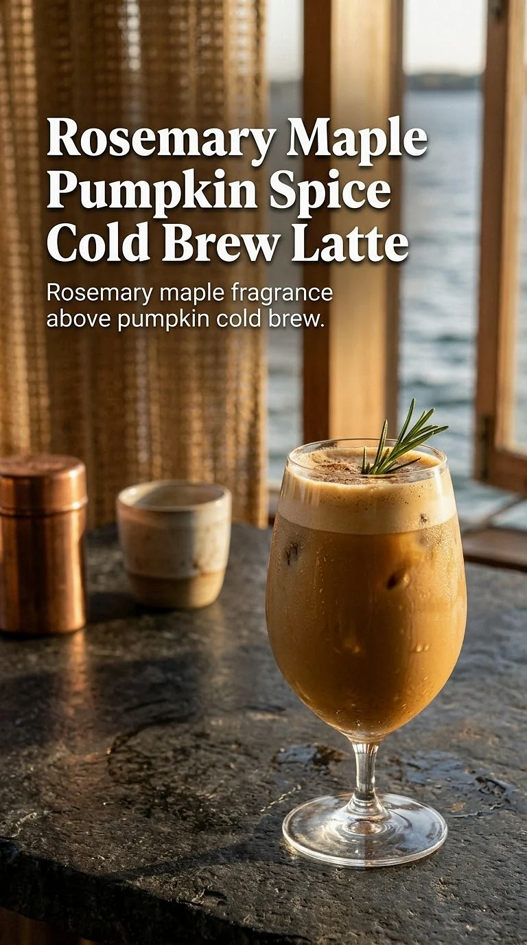 Rosemary Maple Pumpkin Spice Cold Brew Latte