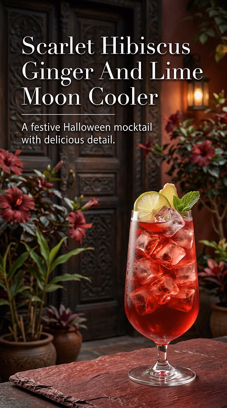 Scarlet Hibiscus Ginger And Lime Moon Cooler